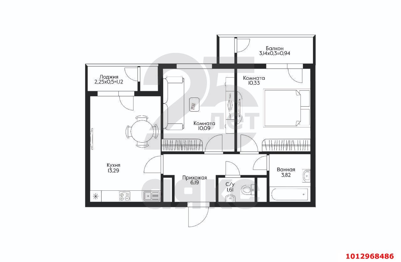 Фото №4: 2-комнатная квартира 50 м² - Краснодар, жилой комплекс Мой Город, ул. Западный Обход, 39