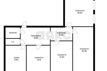 Фото №1: 4-комнатная квартира 88 м² - Краснодар, мкр. Краевая Клиническая Больница, ул. Восточно-Кругликовская, 55