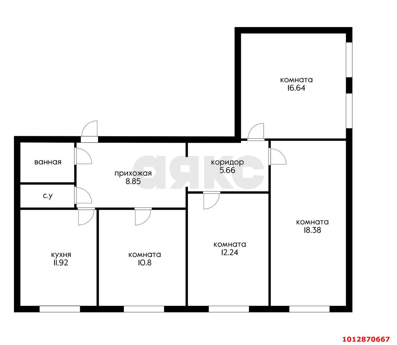 Фото №4: 4-комнатная квартира 88 м² - Краснодар, Краевая Клиническая Больница, ул. Восточно-Кругликовская, 55