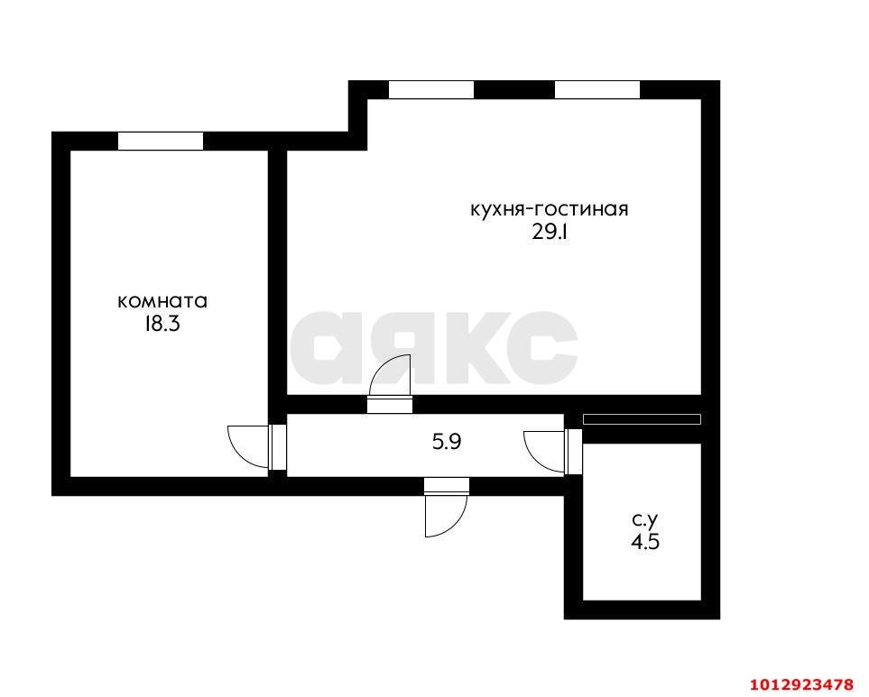 Фото №13: 2-комнатная квартира 57 м² - Яблоновский, жилой комплекс Южная Звезда, ул. Шоссейная, 70/1