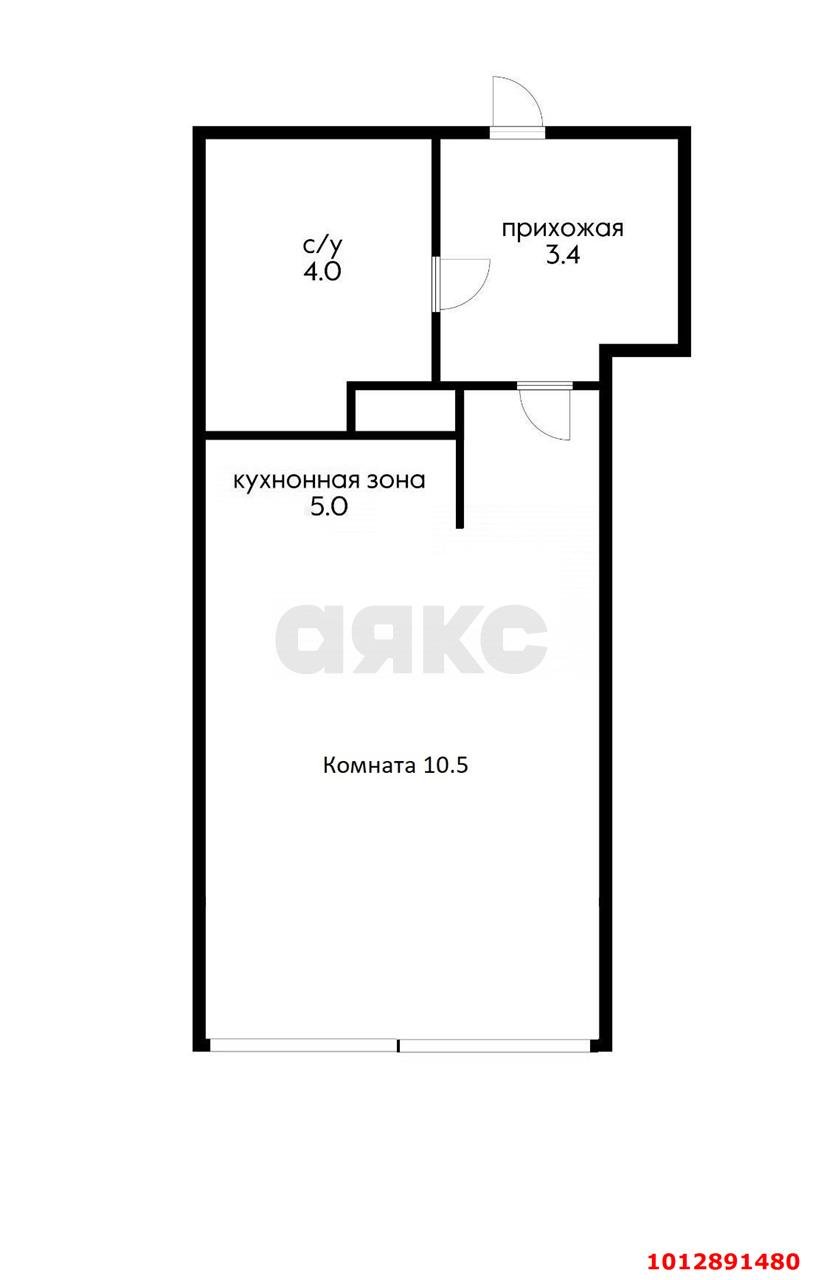 Фото №14: Студия 22 м² - Краснодар, жилой комплекс Самолёт, ул. Западный Обход, 39/2к2