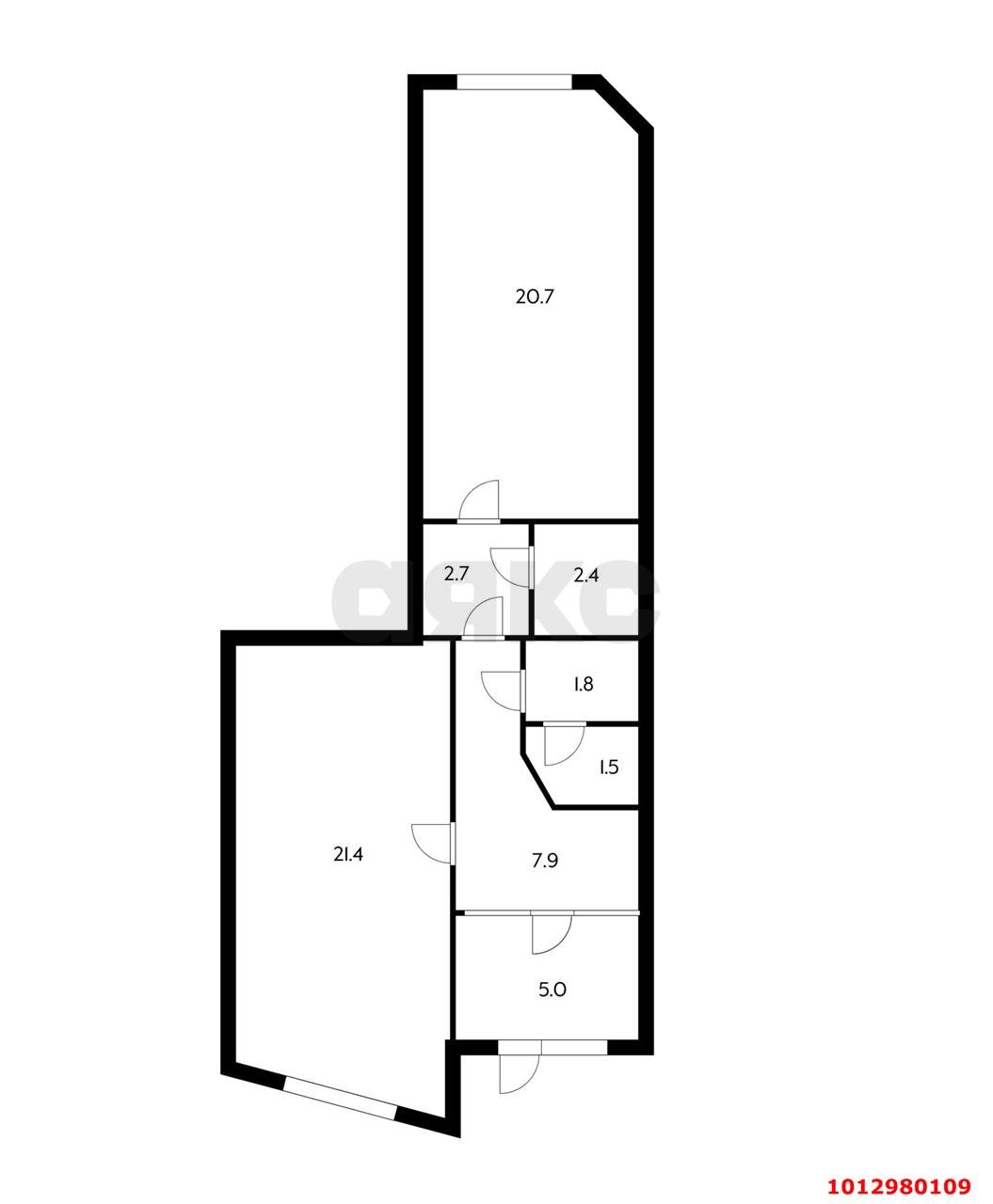 Фото №6: Торговое помещение 64 м² - Краснодар, жилой комплекс Москва, ул. Российская, 79/3к2