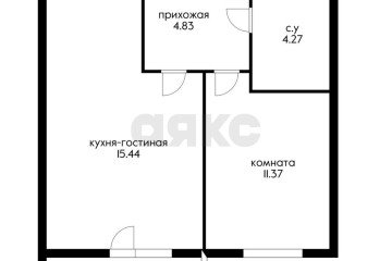 Фото №4: 1-комнатная квартира 40 м² - Яблоновский, мкр. жилой комплекс Вектор, ул. Базовская, 21