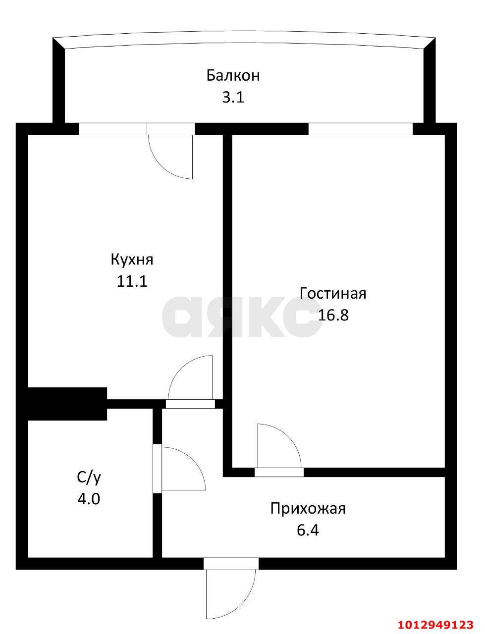 Фото №2: 1-комнатная квартира 42 м² - Краснодар, жилой комплекс Зеленодар, ул. Садовое Кольцо, 3