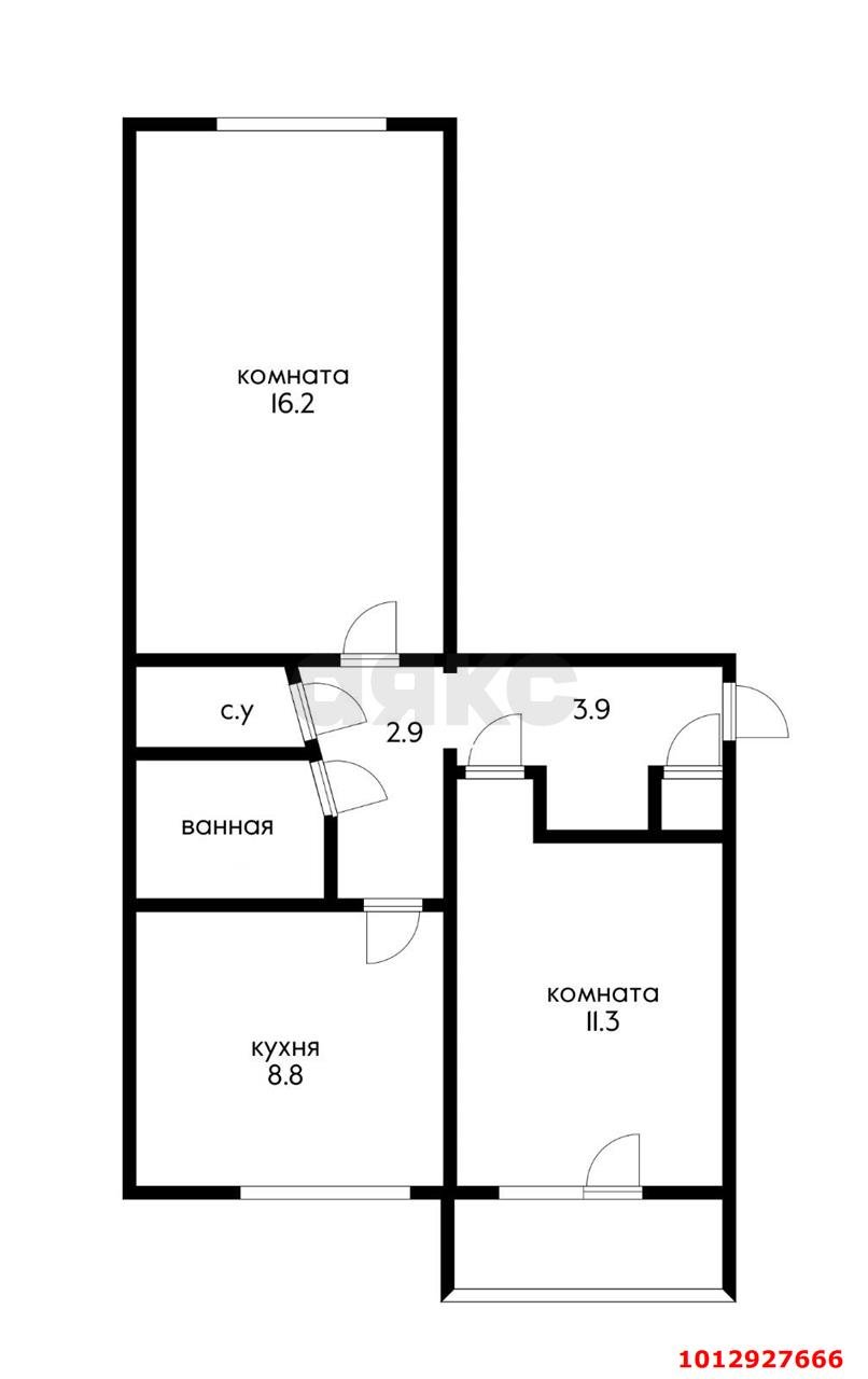 Фото №6: 2-комнатная квартира 50 м² - Краснодар, Авиагородок, ул. Авиагородок, 27