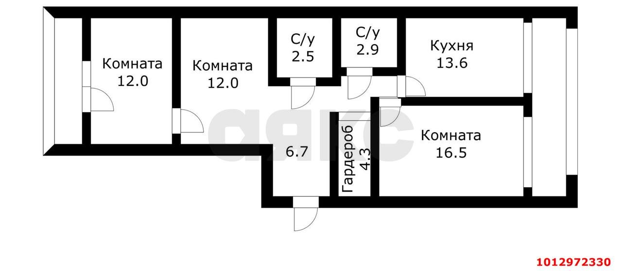 Фото №19: 2-комнатная квартира 71 м² - Краснодар, жилой комплекс Культурный, ул. Чайковского, 23/2