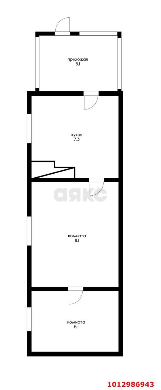 Фото №6: 2-комнатная квартира 29 м² - Краснодар, жилая зона Отделение № 1 ОПХ КНИИСХ, пер. Рябиновый, 21