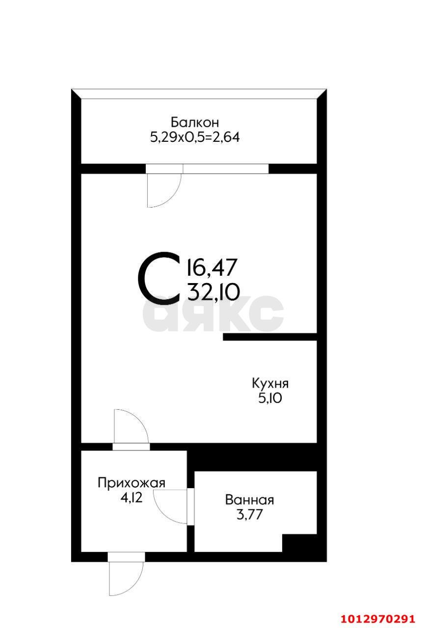 Фото №3: Студия 34 м² - Краснодар, жилой комплекс Жемчужина, ул. имени Ф.И. Шаляпина, 30/1лит3