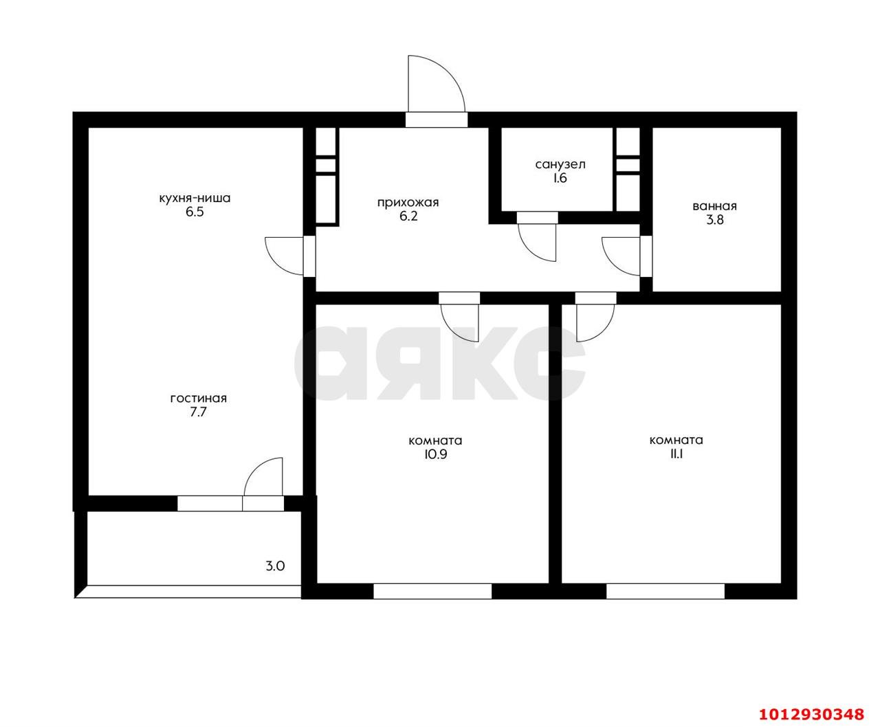 Фото №2: 2-комнатная квартира 50 м² - Краснодар, жилой комплекс Ракурс, ул. имени Героя Ростовского, 8