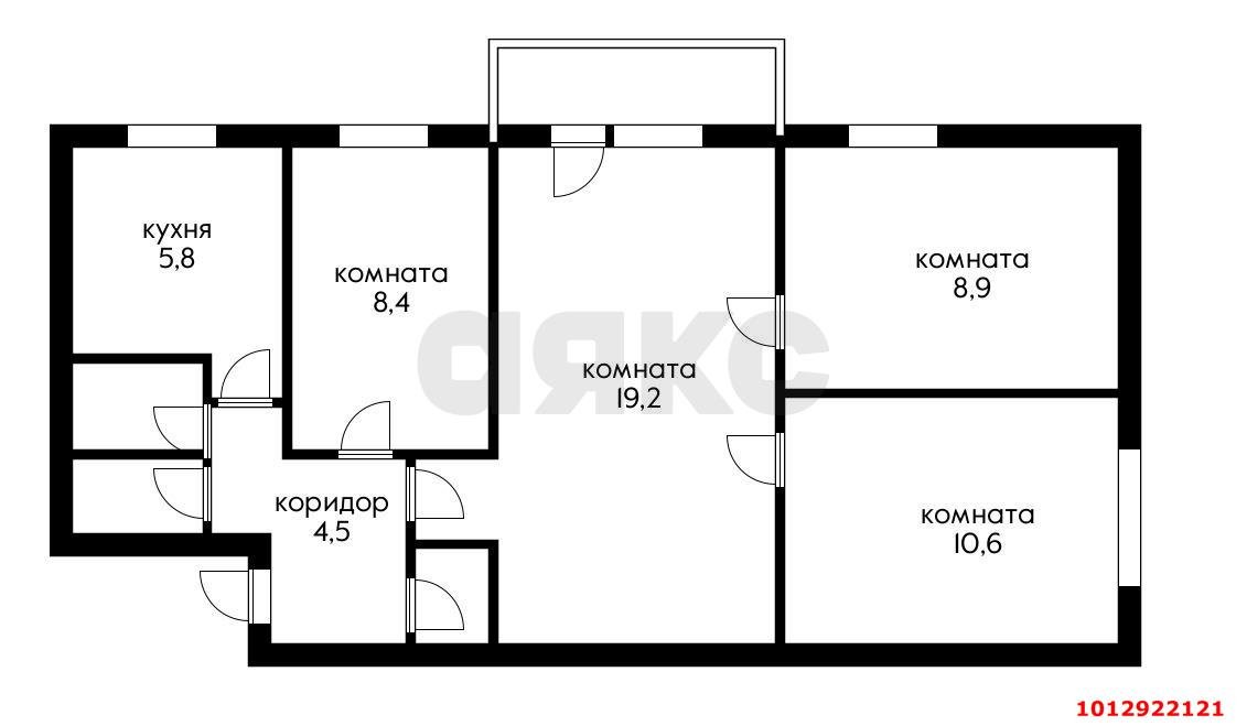 Фото №15: 4-комнатная квартира 64&nbsp;м², 5/5&nbsp;эт. - Краснодар, мкр. Центральный внутригородской округ, ул. имени П.М. Гаврилова, 105