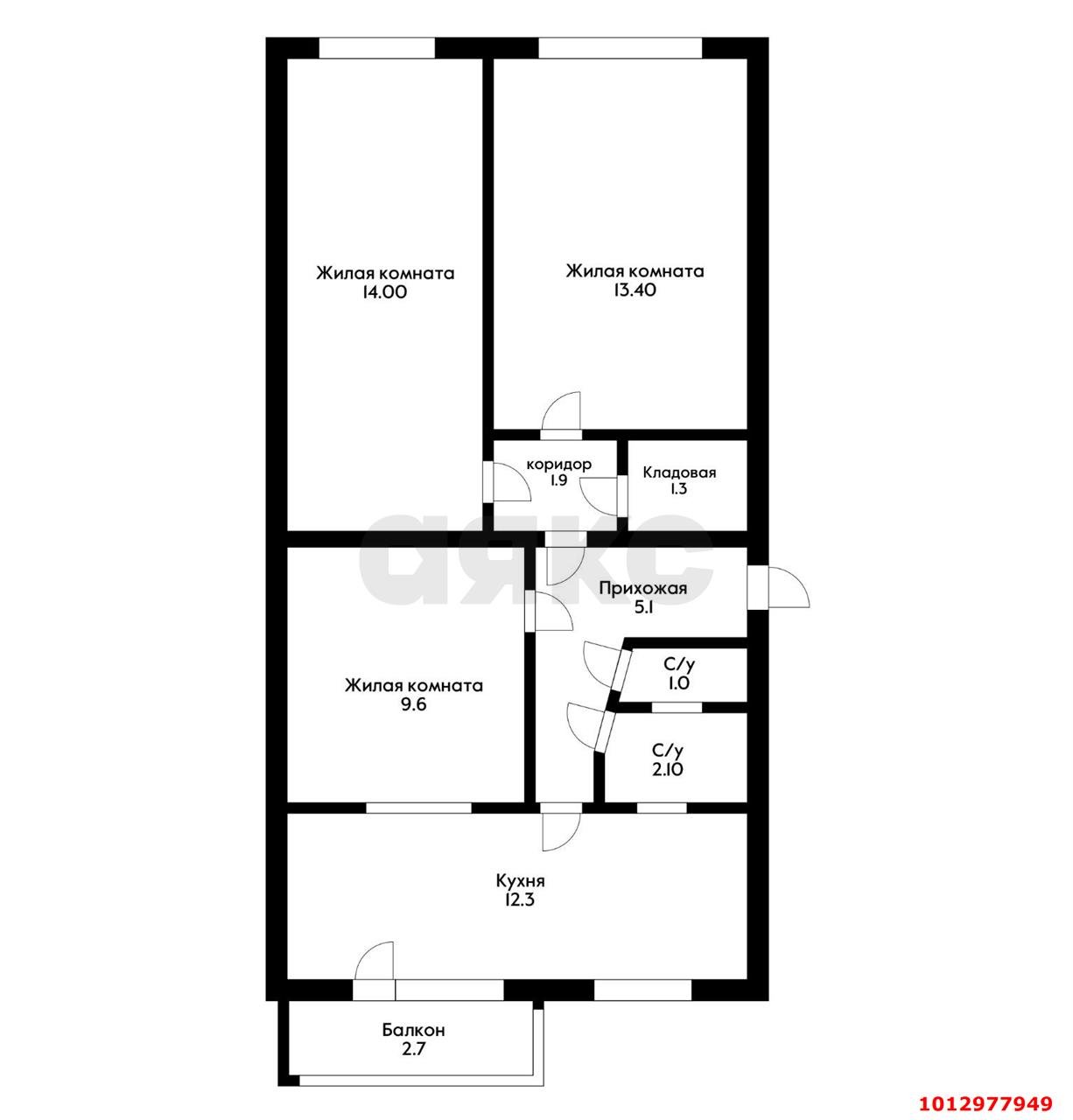 Фото №11: 3-комнатная квартира 61 м² - Краснодар, Пашковский, ул. Евдокии Бершанской, 74