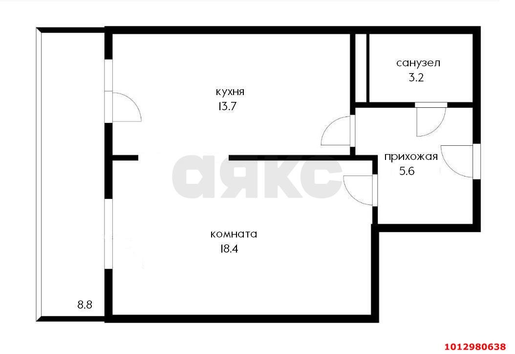 Фото №18: 1-комнатная квартира 40 м² - Краснодар, жилой комплекс Спорт-Сити, ул. Домбайская, 10/1к1