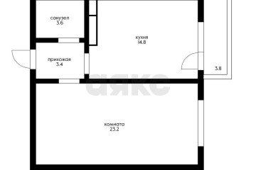 Фото №5: 1-комнатная квартира 48 м² - Яблоновский, мкр. жилой комплекс Солнечный, ул. Солнечная, 57к1