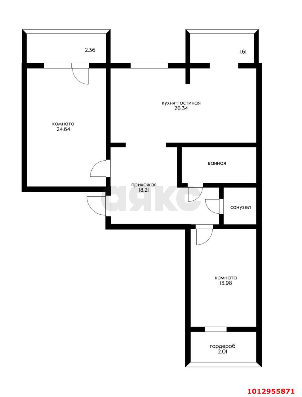 Фото №15: 3-комнатная квартира 95 м² - Краснодар, Школьный, ул. Школьная, 13/5