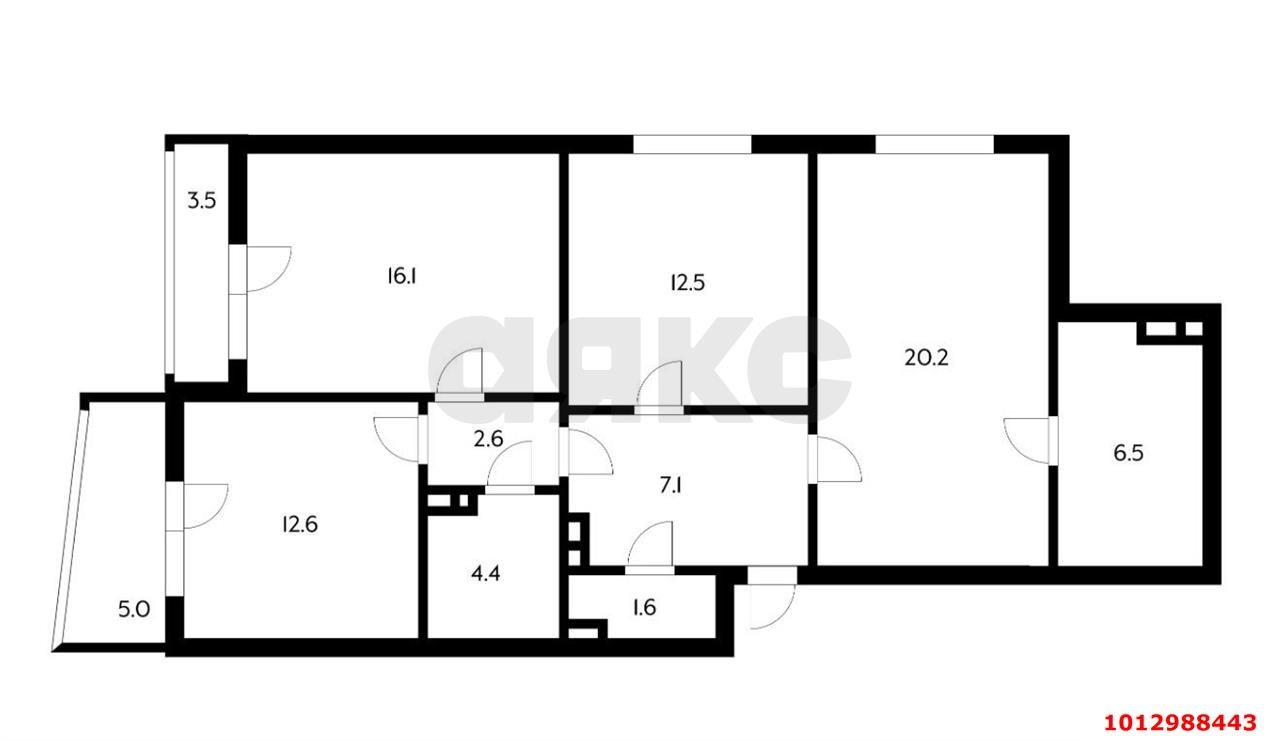 Фото №16: 3-комнатная квартира 92 м² - Краснодар, жилой комплекс Мой Город, ул. Западный Обход, 39/1к5