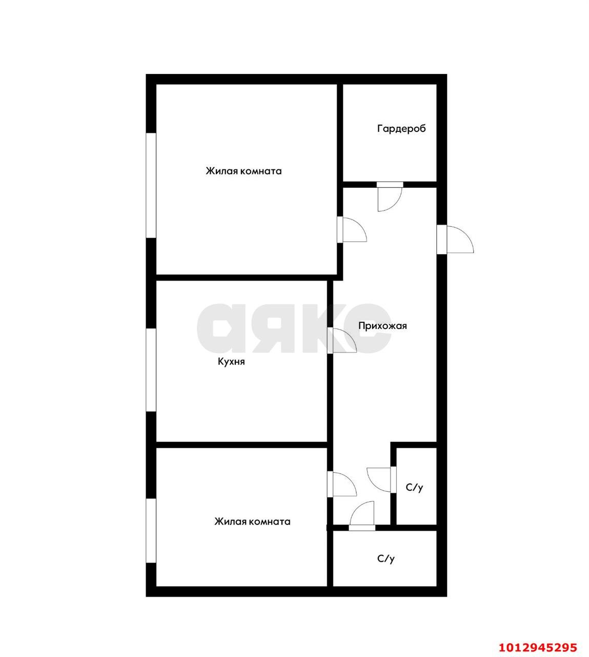 Фото №12: 2-комнатная квартира 59 м² - Краснодар, Завод Измерительных Приборов, ул. Зиповская, 34к2