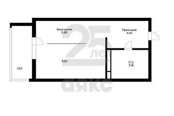 Фото №1: Студия 20 м² - Яблоновский, мкр. жилой комплекс Вектор, ул. Базовская, 21