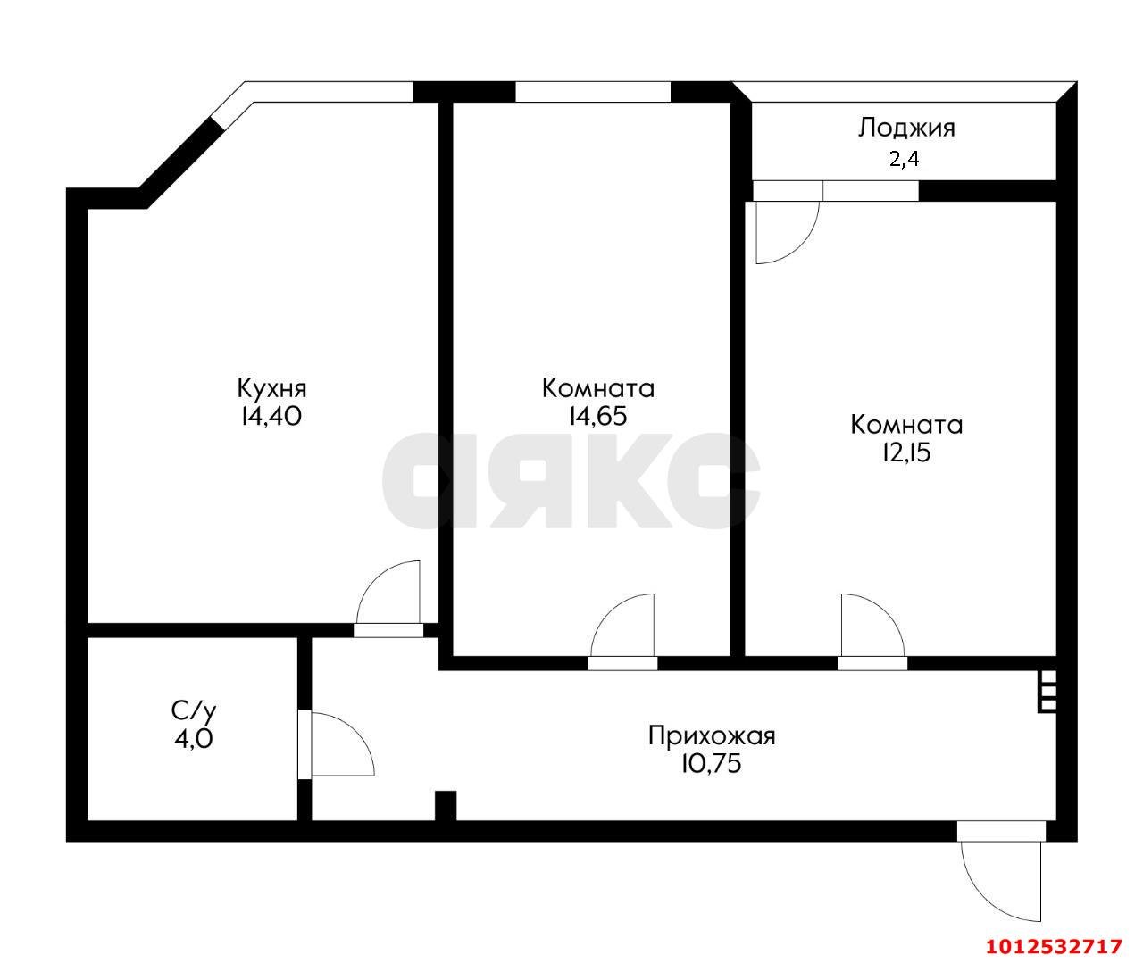 Фото №6: 2-комнатная квартира 60 м² - Яблоновский, жилой комплекс Компаньон-Сити, ул. Шоссейная, 63к12