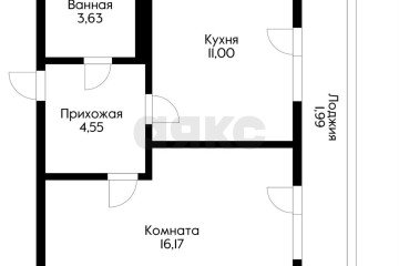 Фото №5: 1-комнатная квартира 38 м² - Краснодар, мкр. жилой комплекс Краски, ул. Краеведа Соловьёва, 6к5