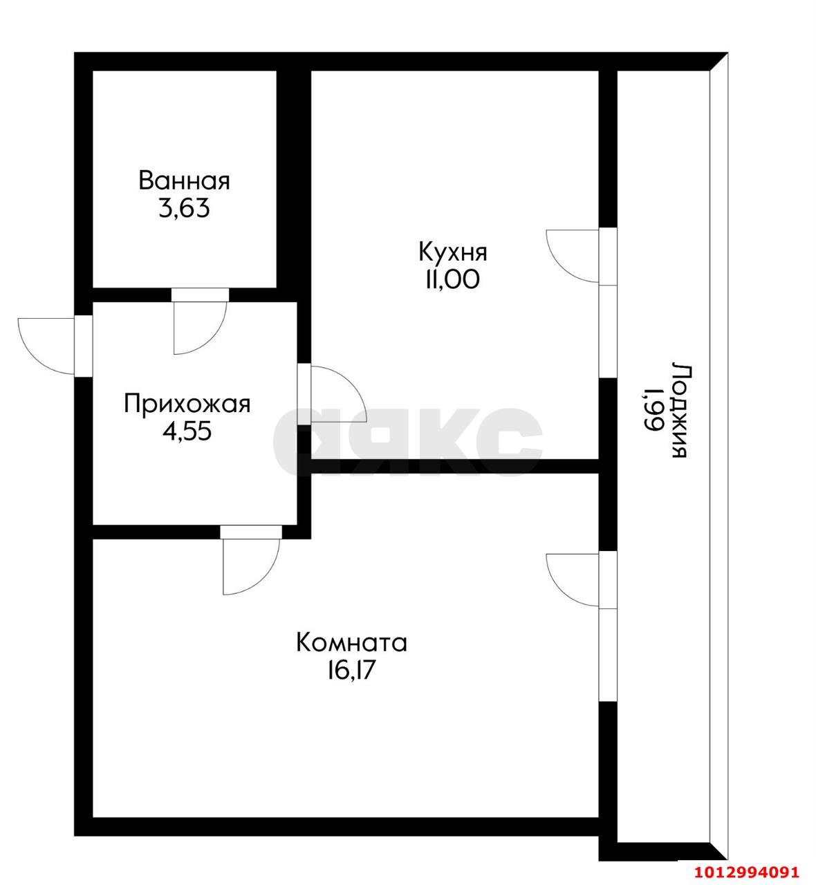 Фото №5: 1-комнатная квартира 38 м² - Краснодар, жилой комплекс Краски, ул. Краеведа Соловьёва, 6к5