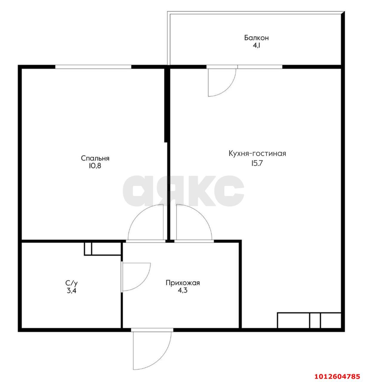 Фото №8: 1-комнатная квартира 37 м² - Краснодар, жилой комплекс Ракурс, ул. имени Героя Ростовского, 8к4