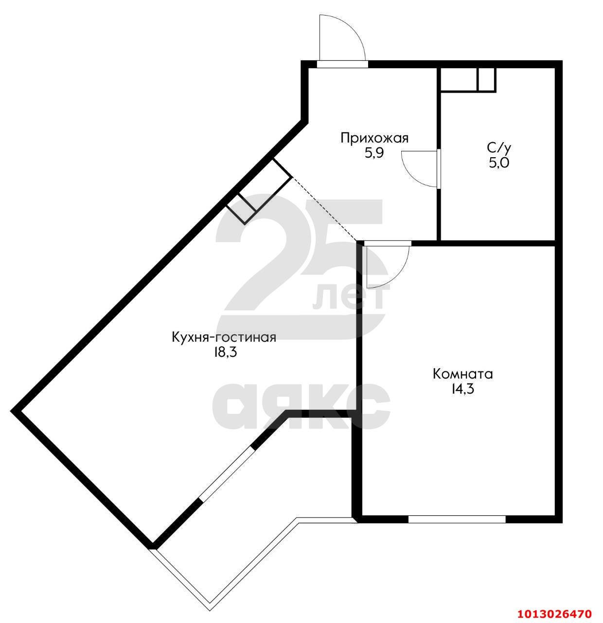 Фото №1: 1-комнатная квартира 48 м² - Краснодар, 2-я Площадка, ул. Ветеранов, 85