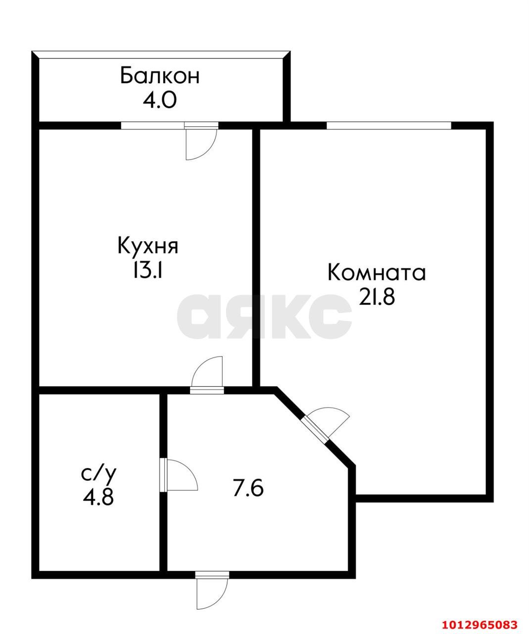 Фото №12: 1-комнатная квартира 47 м² - Краснодар, Юбилейный, пр-кт Чекистов, 26/3