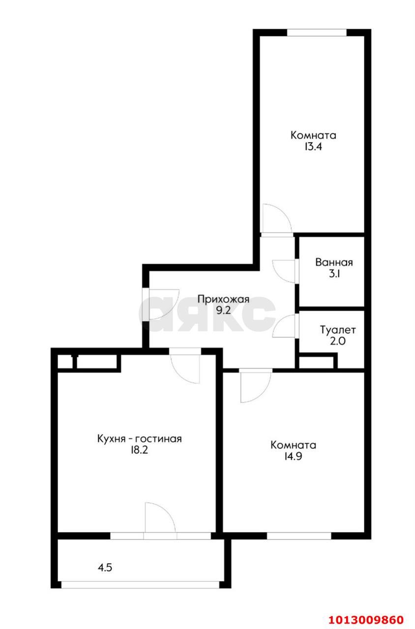 Фото №6: 2-комнатная квартира 63 м² - Краснодар, жилой комплекс Свобода, ул. Домбайская, 55