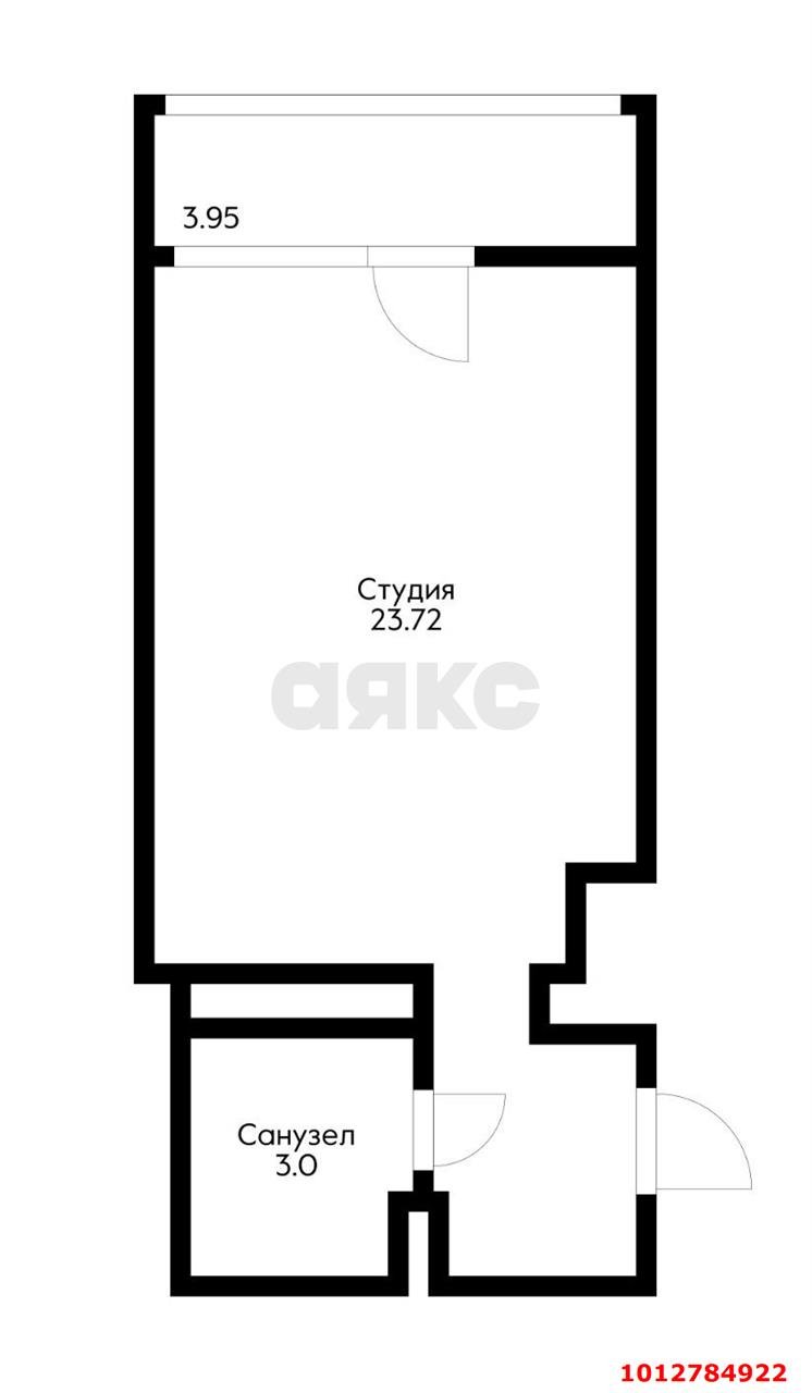 Фото №8: Студия 26 м² - Краснодар, жилой комплекс Самолёт, ул. Западный Обход, 39/2к1