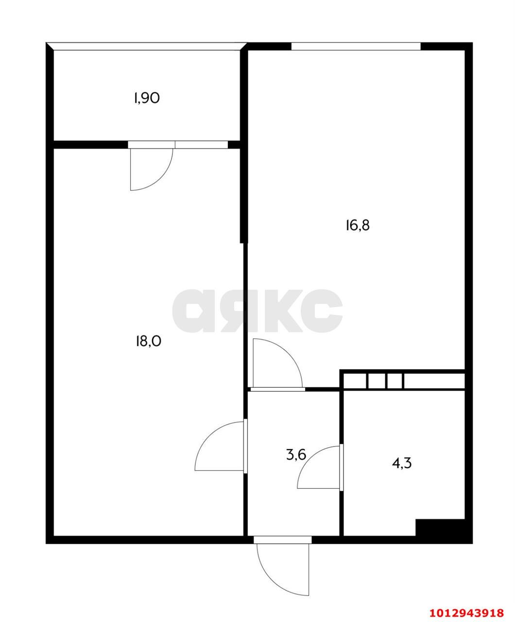 Фото №9: 1-комнатная квартира 44 м² - Краснодар, Пашковский, ул. имени В.Н. Мачуги, 166/1