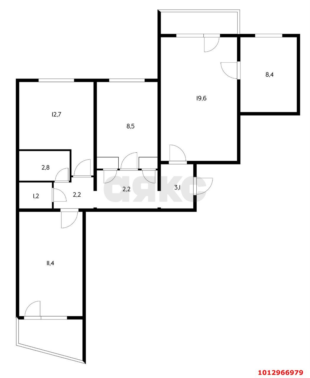 Фото №8: 4-комнатная квартира 82 м² - Краснодар, Комсомольский, ул. Сормовская, 108/3