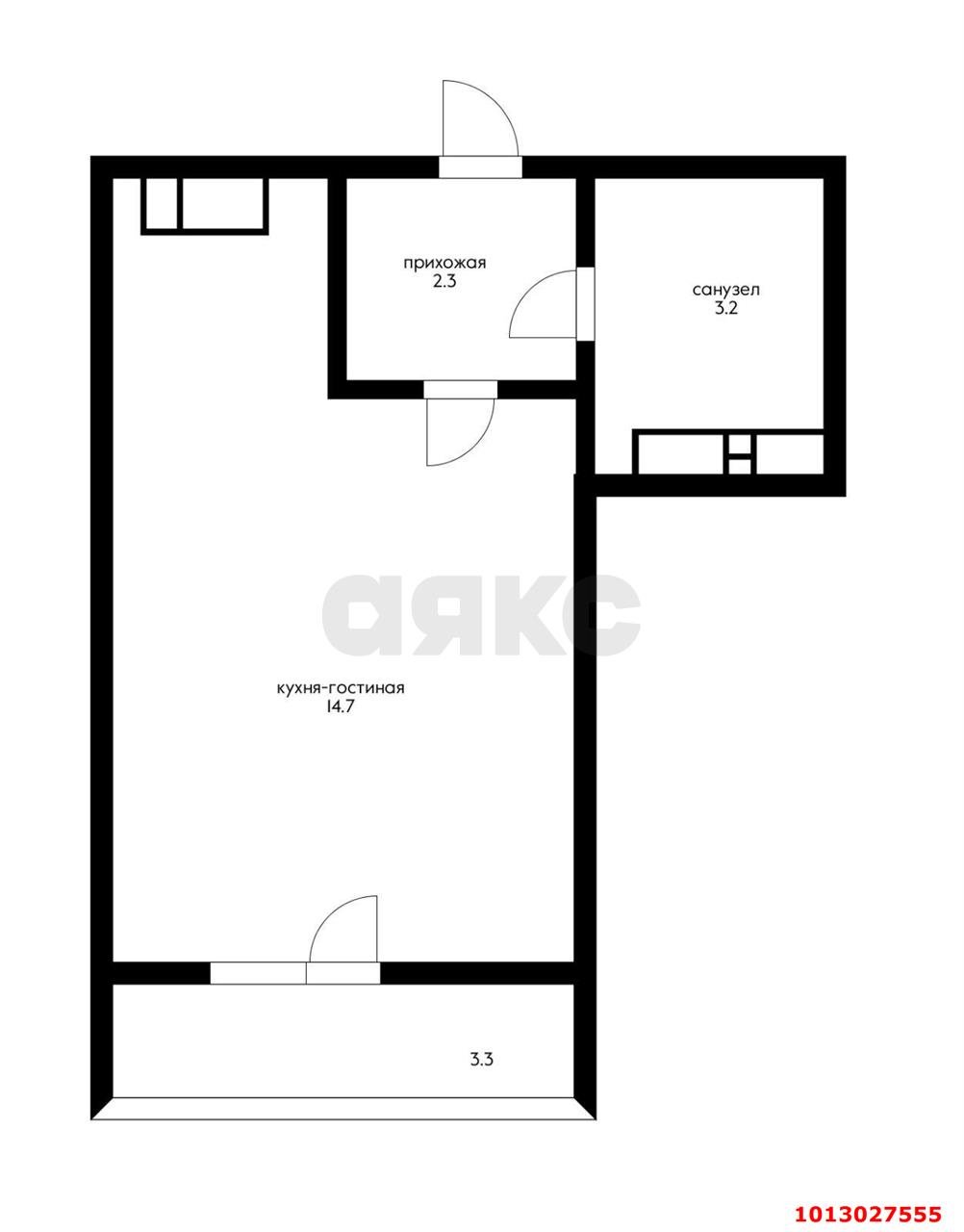 Фото №8: Студия 22 м² - Краснодар, жилой комплекс Самолёт, ул. Западный Обход, 39/2