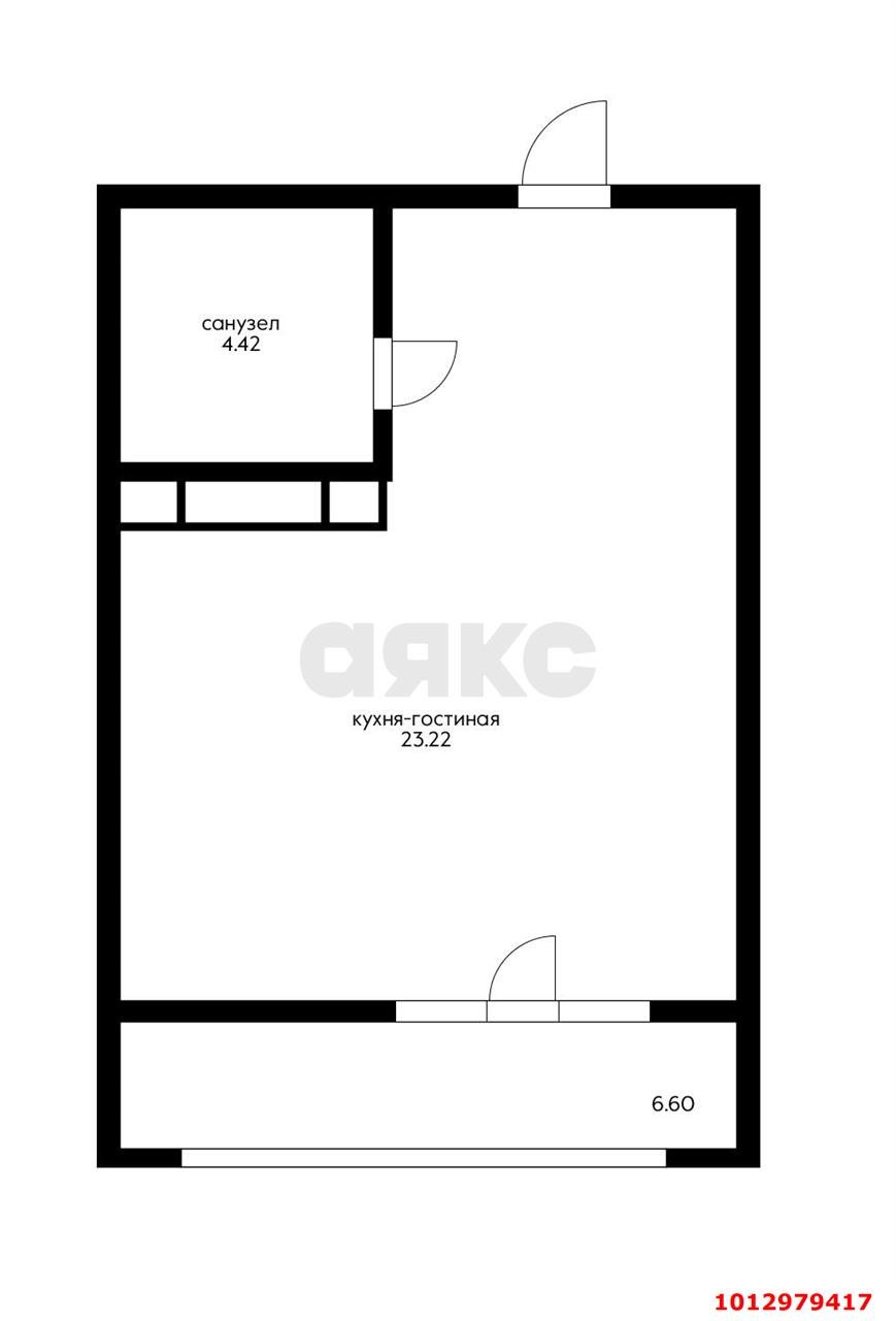 Фото №6: Студия 34&nbsp;м², 19/24&nbsp;эт. - Краснодар, Прикубанский внутригородской округ, Круглик, жилой комплекс Сердце, мкр. Школьный, ул. Школьная, 1