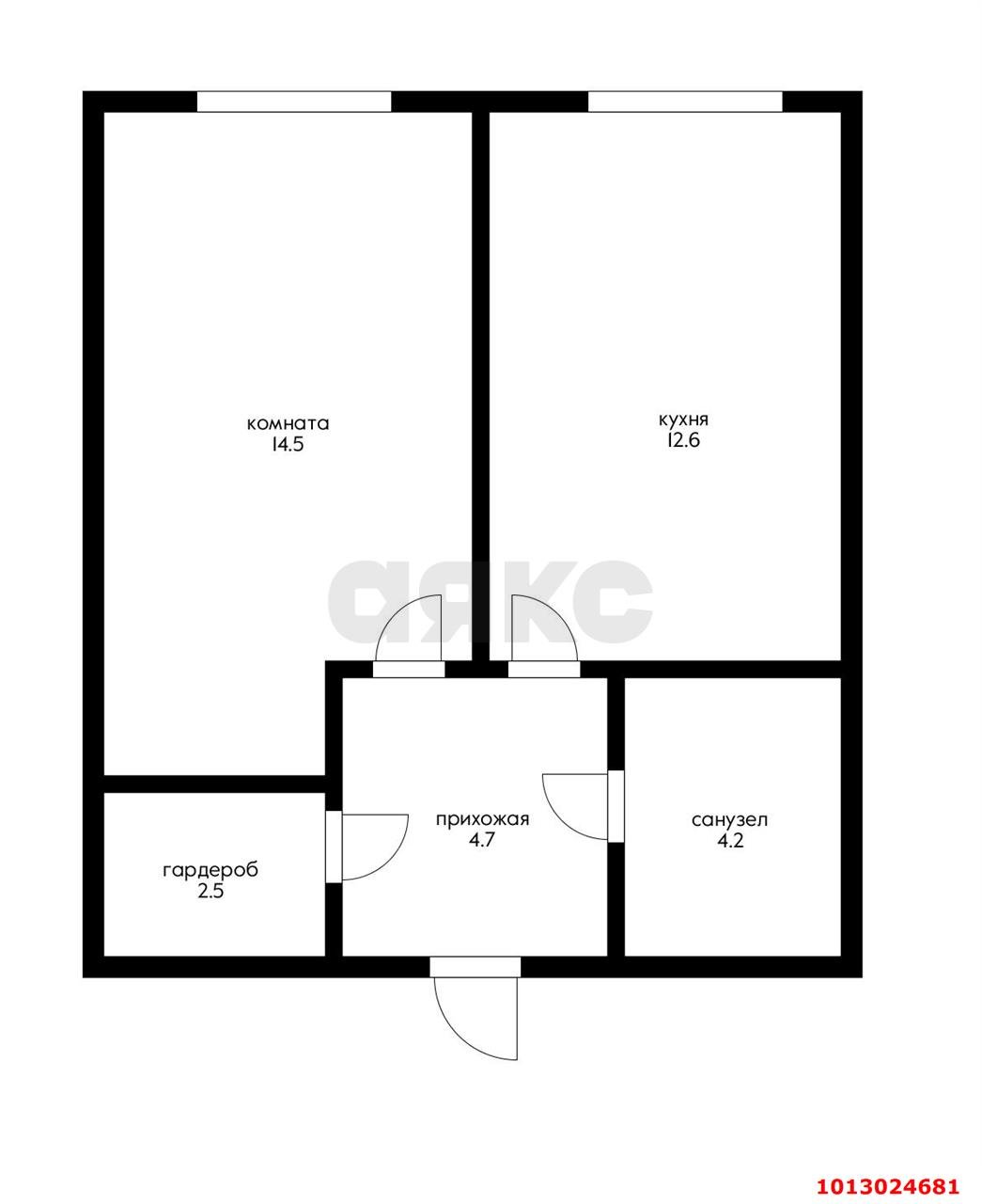 Фото №6: 1-комнатная квартира 38 м² - Краснодар, Догма Парк, 