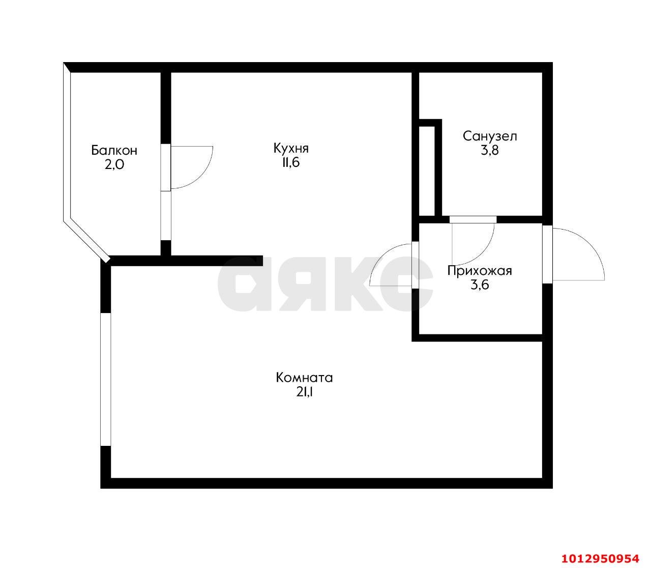 Фото №7: 1-комнатная квартира 41 м² - Краснодар, жилой комплекс Сказка Град, ул. имени В.Н. Мачуги, 166