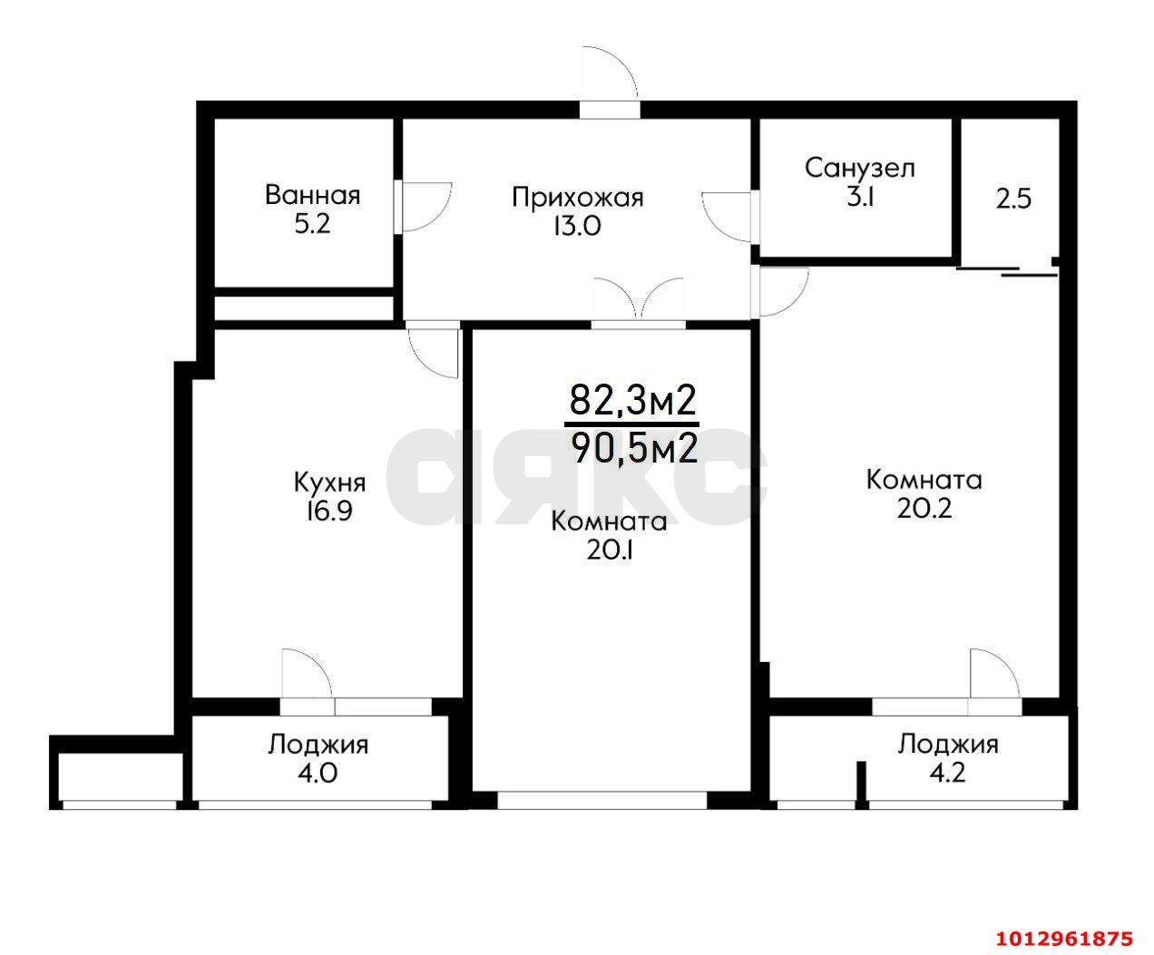 Фото №2: 2-комнатная квартира 85 м² - Краснодар, жилой комплекс Девелопмент Плаза, ул. имени 40-летия Победы, 33Г