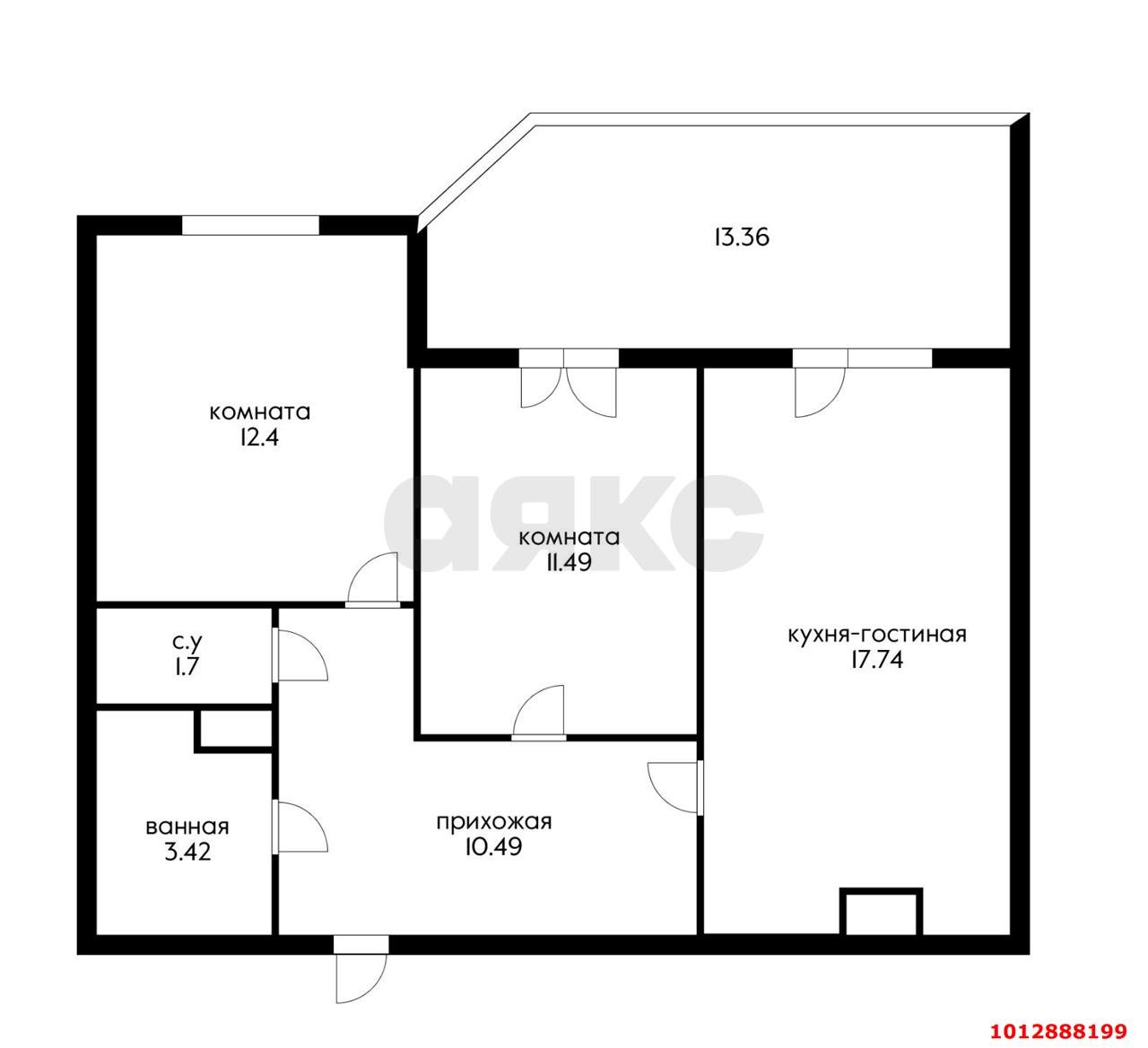 Фото №4: 2-комнатная квартира 70 м² - Краснодар, Любимово, 18/1