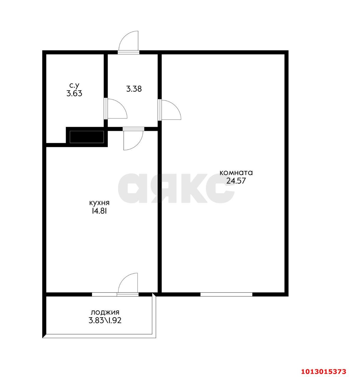 Фото №9: 1-комнатная квартира 50 м² - Яблоновский, жилой комплекс Солнечный, ул. Солнечная, 57к3