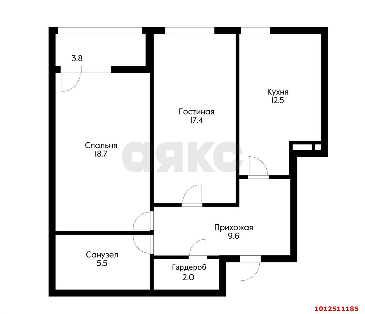 Фото №9: 2-комнатная квартира 70 м² - Краснодар, Калинино, пер. Гаражный, 9