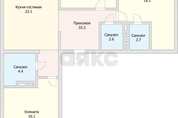 Фото №3: 3-комнатная квартира 102 м² - Краснодар, мкр. жилой комплекс Южане, ул. Даниила Смоляна, 80/1