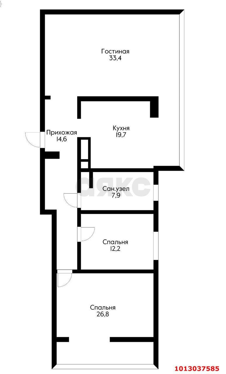 Фото №4: 3-комнатная квартира 96 м² - Краснодар, жилой комплекс Современник, ул. Гаражная, 107