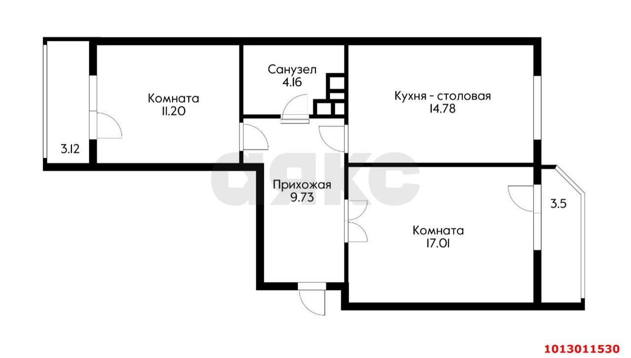 Фото №9: 2-комнатная квартира 60 м² - Краснодар, жилой комплекс Ural, ул. Уральская, 87/7