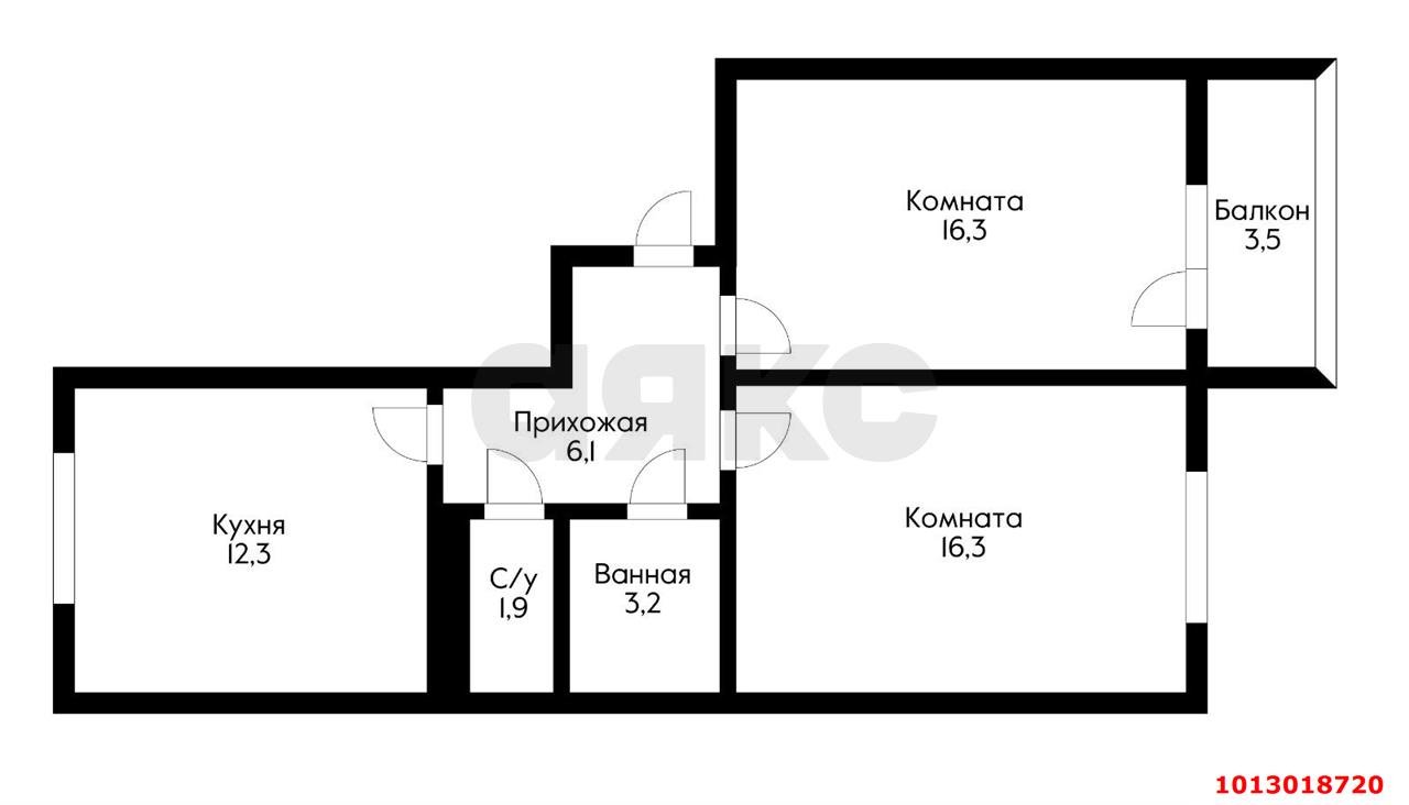 Фото №7: 2-комнатная квартира 58 м² - Краснодар, жилой комплекс Сограт, ул. Красных Партизан, 4/15