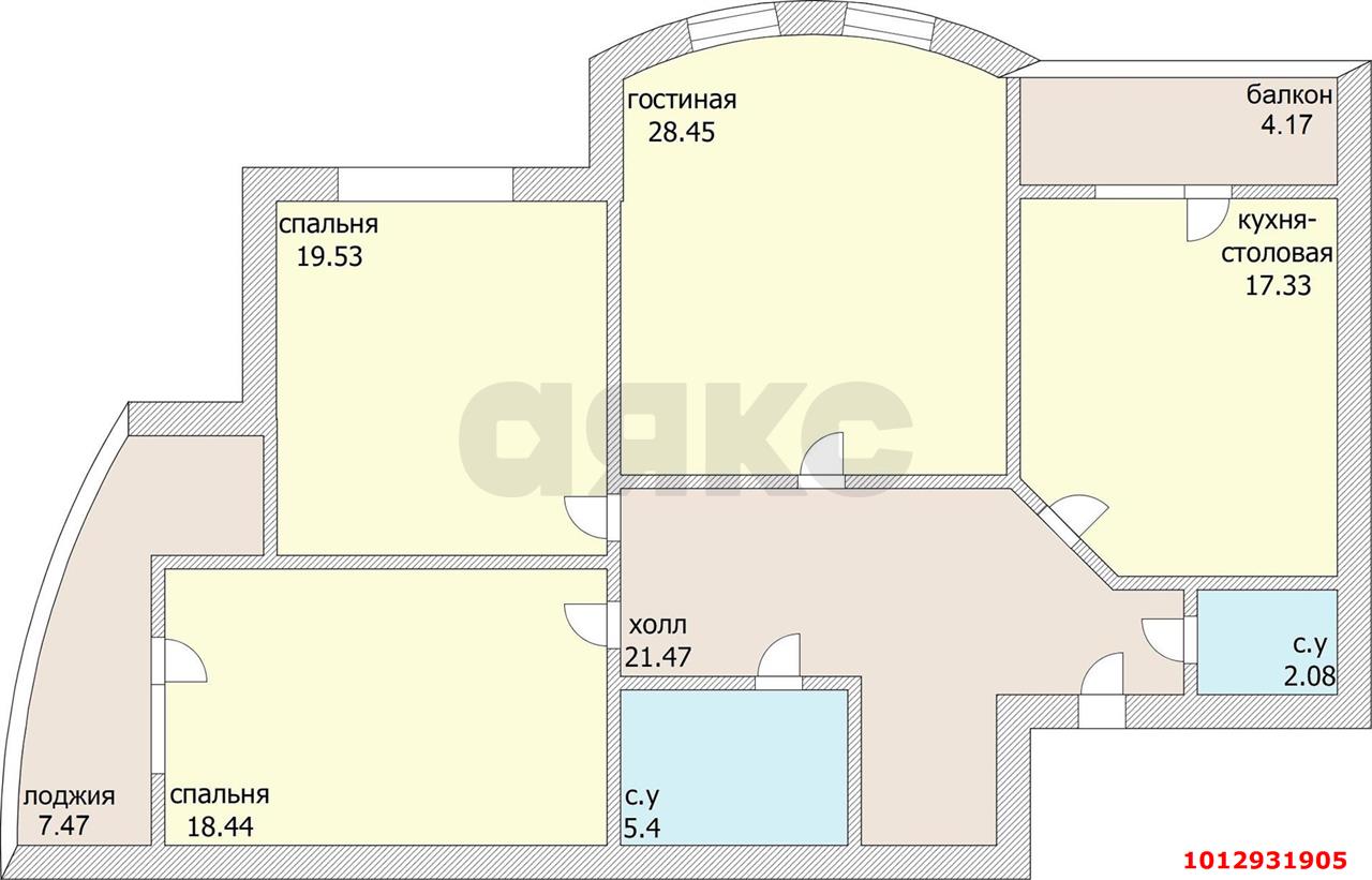 Фото №11: 3-комнатная квартира 125 м² - Краснодар, Фестивальный, ул. Монтажников, 14