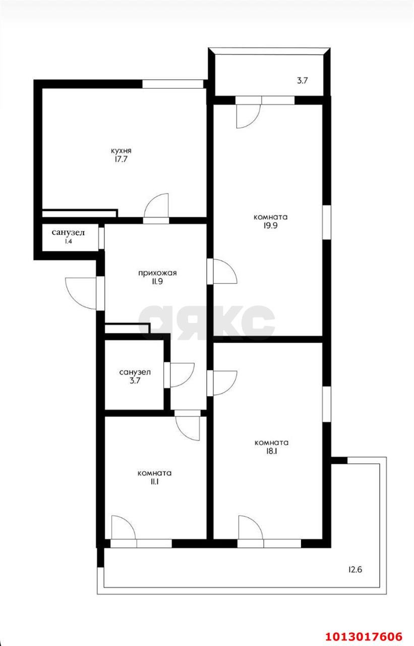 Фото №12: 3-комнатная квартира 83 м² - Краснодар, Гидростроителей, ул. Невкипелого, 18к1