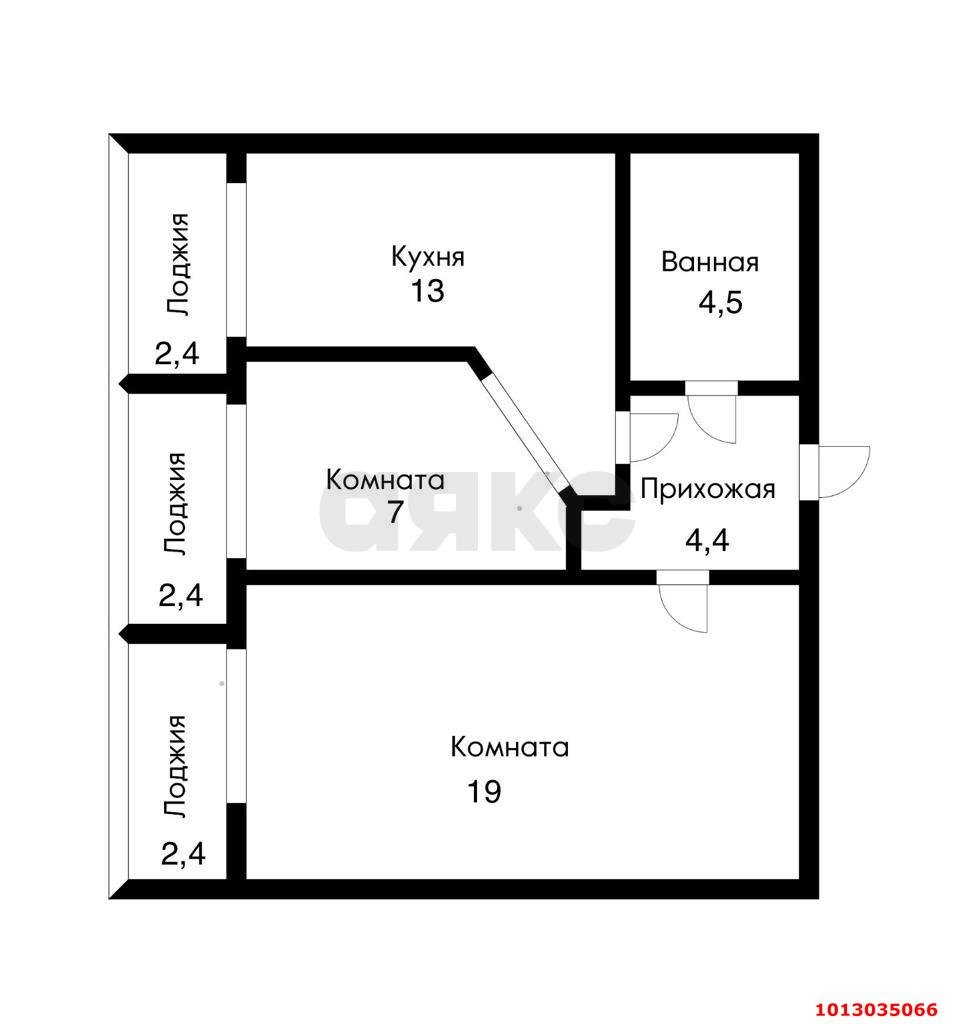 Фото №14: 2-комнатная квартира 60 м² - Краснодар, Музыкальный, ул. имени С.С. Прокофьева, 3А