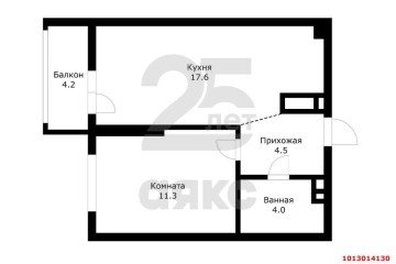 Фото №3: 1-комнатная квартира 37 м² - Краснодар, мкр. жилой комплекс Отражение, ул. Конгрессная, 41А