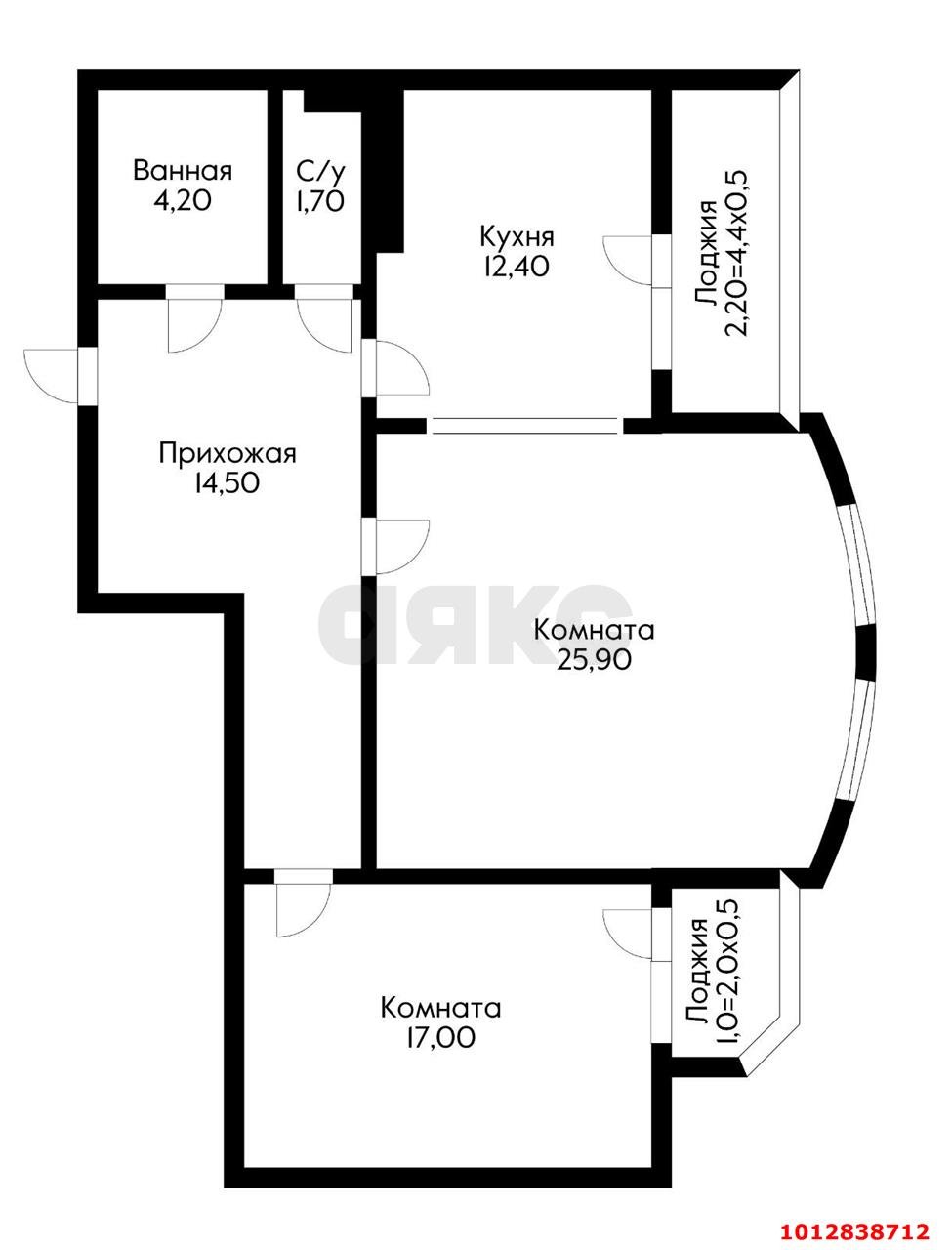 Фото №2: 2-комнатная квартира 80 м² - Краснодар, жилой комплекс Янтарный 3, пр-кт Константина Образцова, 4к1