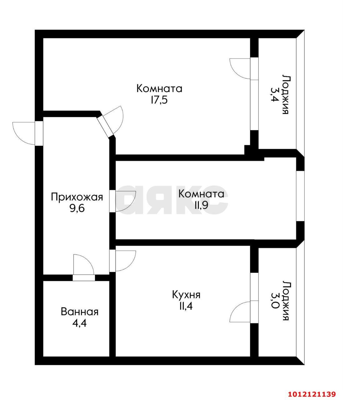 Фото №8: 2-комнатная квартира 54 м² - Краснодар, Калинино, ул. Карельская, 51/7