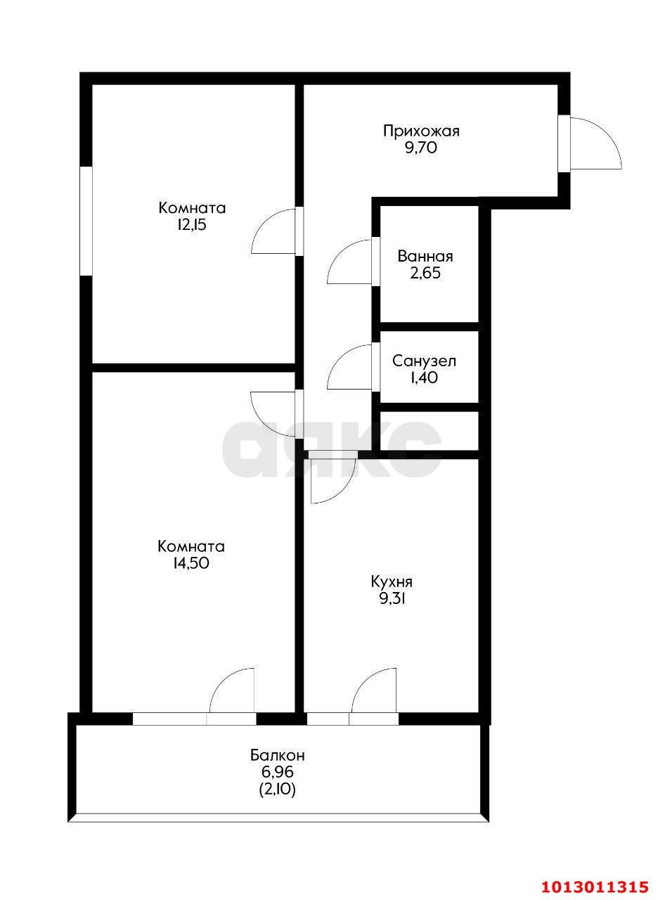 Фото №13: 2-комнатная квартира 57 м² - Краснодар, Гидростроителей, ул. Снесарева, 10/1